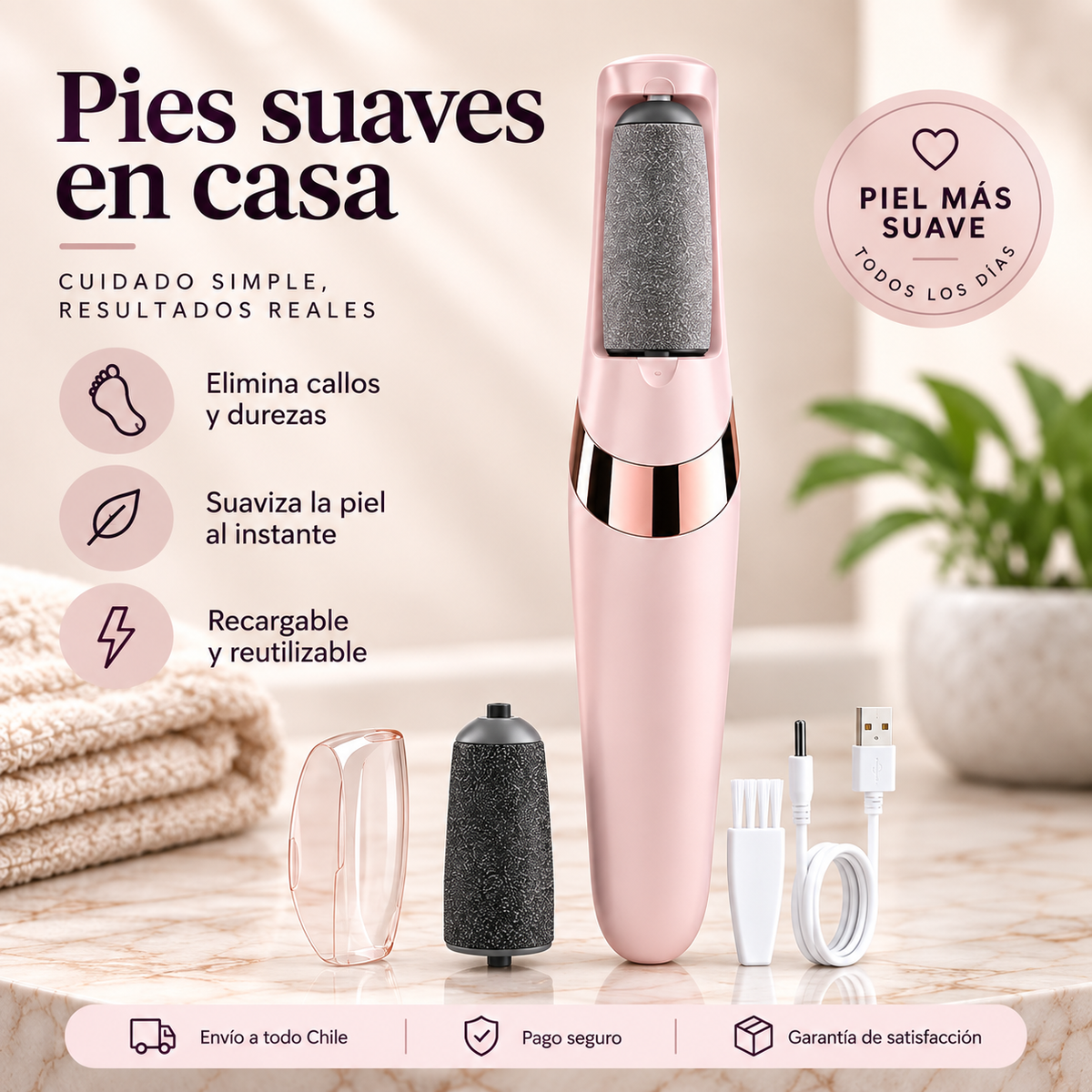 Removedor Eléctrico de Callos Recargable